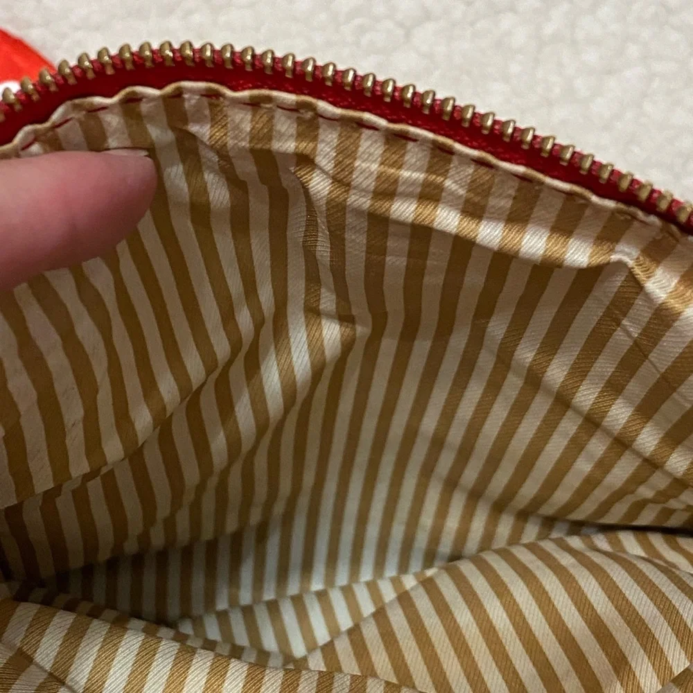 Kate Spade Vintage and Stunning Vibrant Red Leather Bag and Twilly